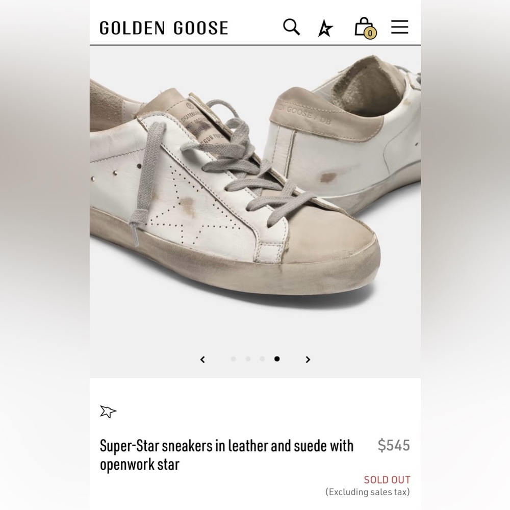 SOLD! 🔥 Golden Goose Superstar Sneakers